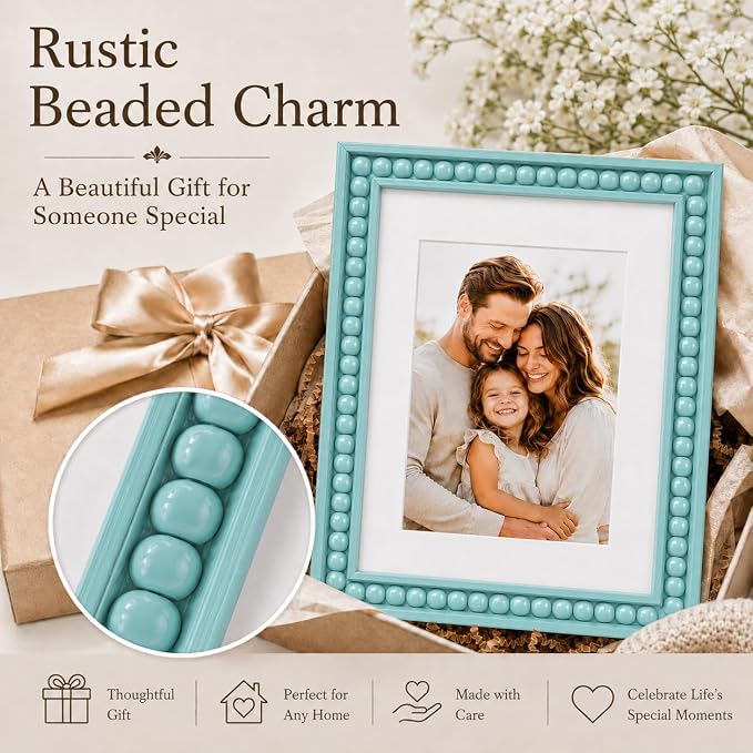 Solid Wood 12x12 Picture Frame Beaded Frame - Image 7