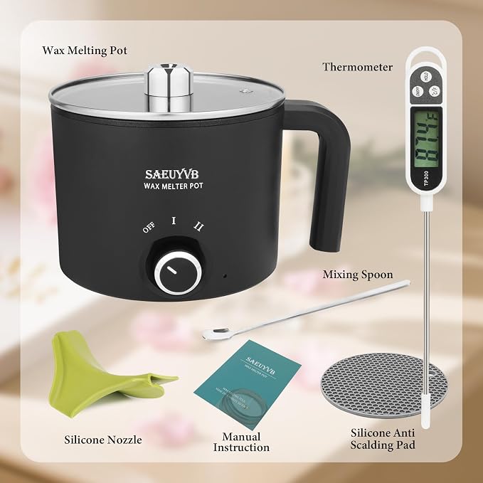 SAEUYVB Candle Making Kit with Wax Melting Pot, Wax Melter - Image 2