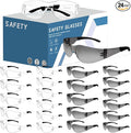 Clear Safety Glasses Bulk of 24,ANSI Z87.1 Impact Resistant Lens Eye Protection for Lab,Construction