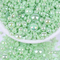 2000PCS AB Color Imitation Half Round Pearls Bead Loose Beads Gems, Mixed Sizes by UYTRDVG