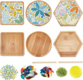 WEBEEDY 3 Set DIY Leaf Mosaic Craft Kit Bamboo Mosaic Coaster Kit by WEBEEDY