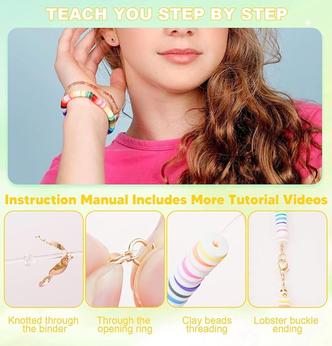 Dowsabel Clay Beads Bracelet Making Kit - Image 3