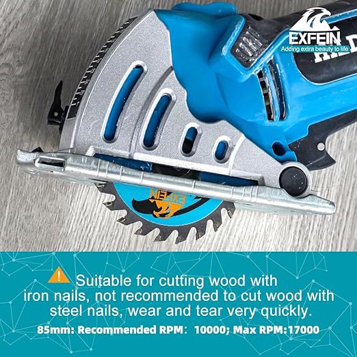 5-1/2 Inch Miter/Table Saw Blades 2pcs, 24T+48T ATB TCT Fine Finish Wood Cutting Circular Saw Blade with 5/8 Inch Arbor
