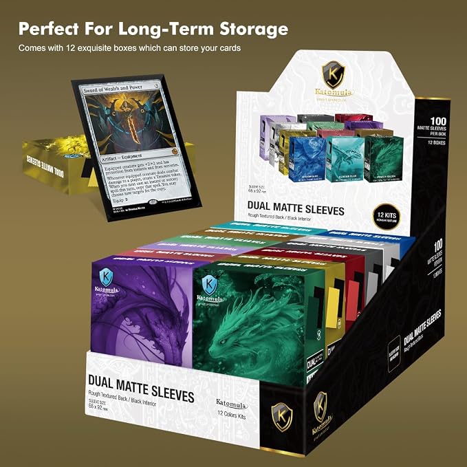 Lightning Yellow Dual Matte Card Sleeves, Katomula Card Sleeves - Image 7