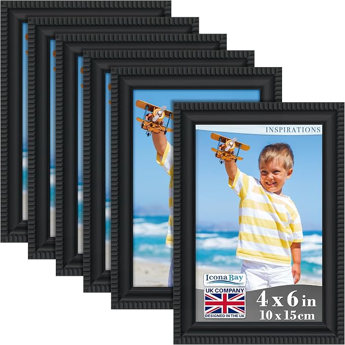 Icona Bay 4x6 Picture Frames, Beautifully Detailed Molding, Contemporary - Image 2