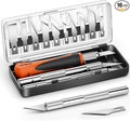 JETMORE 16 Pcs Exacto Knife Set, 3 Craft Knife and 13 SK5 Steel Blades by Jetmore
