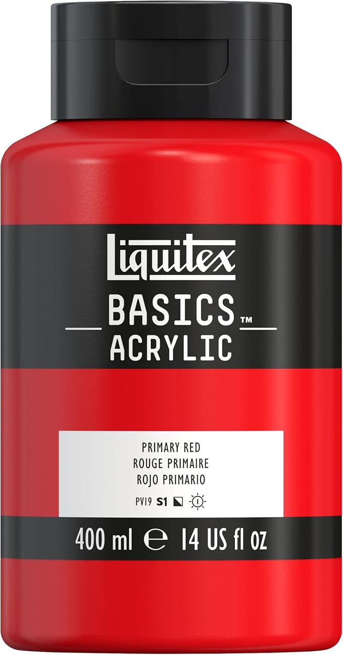 Liquitex BASICS Acrylic Paint, 400ml Bottle, Primary Red by Liquitex