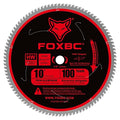 FOXBC 10-Inch Saw Blade 100-Tooth TCG for Aluminum and Non-Ferrous Metal Cutting with 5/8-Inch Arbor