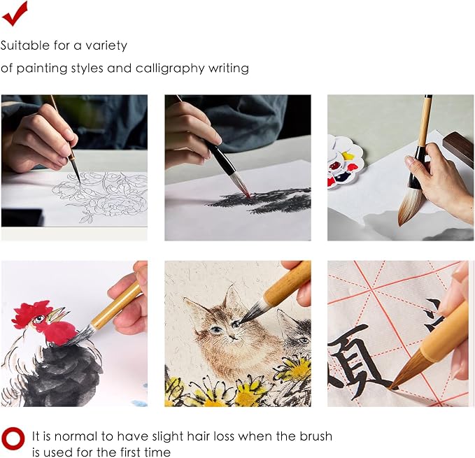 10-Piece Chinese Calligraphy Brush Set - Image 5