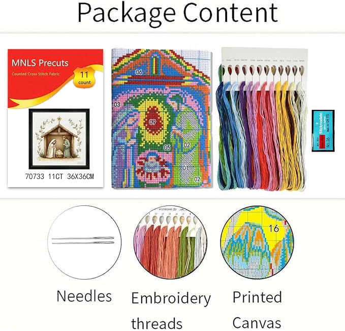 Zhenqing Nativity Scene Cross Stitch Kit - Image 4