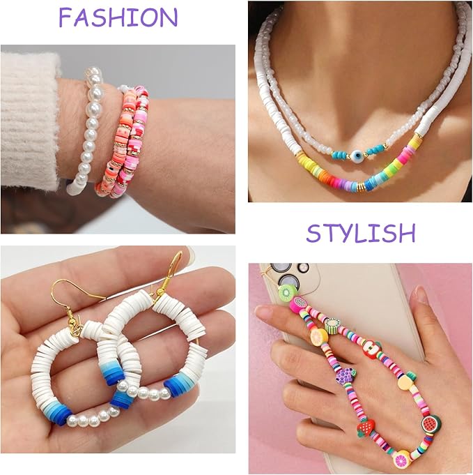 Redtwo 28000 Pcs 192 Colors Clay Beads Bracelet Making Kit | 9-Box Flat Polymer - Image 5