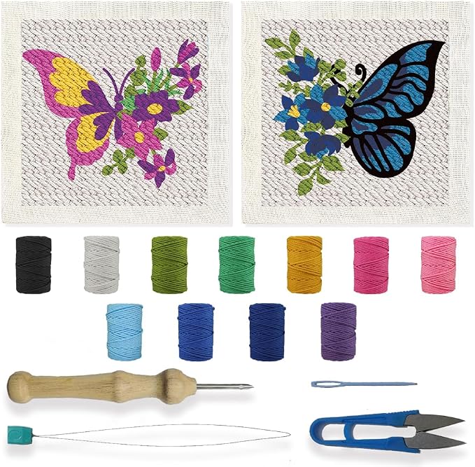 BEUNITONE 2 Sets DIY Punch Needle Kits by BEUNITONE