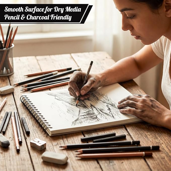Prudiut Sketch Book Sketch Pad 8.5x11, Sketchbooks - Image 5