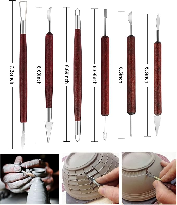 Artzuvs Clay Sculpting Tools 28pcs Polymer Pottery Modeling Tools Set - Image 3