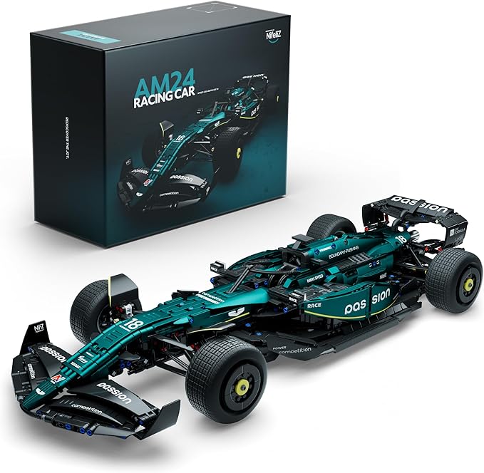 Nifeliz AM24 Formula 1 Racing Car Building Set, 1:8 Scale Collectible Set by Nifeliz