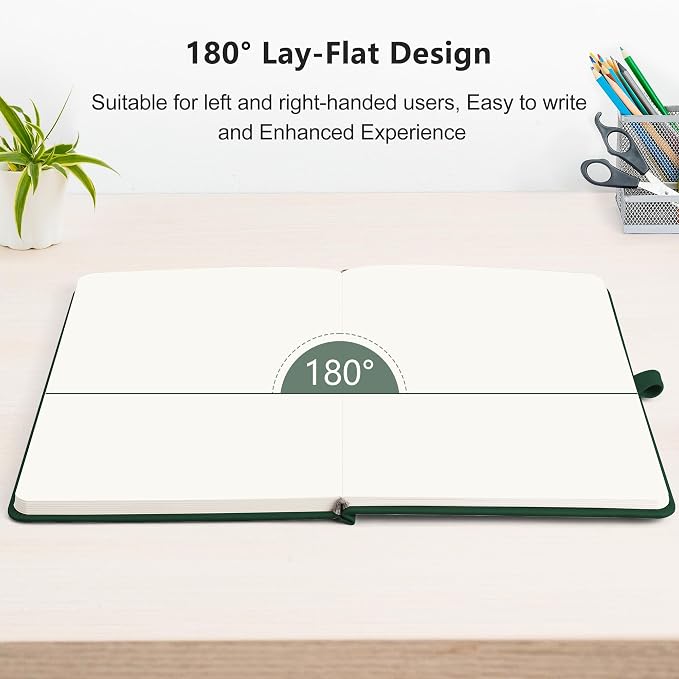 RETTACY Blank Journal Notebook, 192 Pages, A5 Medium Size | Leather Hardcover - Image 6