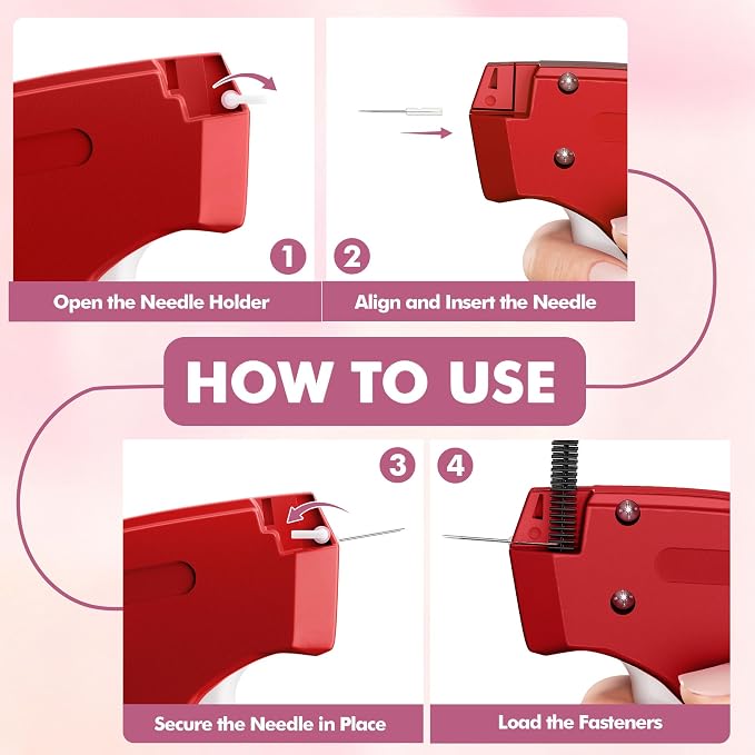 Stitch Gun for Clothes, Portable Handheld Tagging Gun for Clothing, Stitch - Image 4