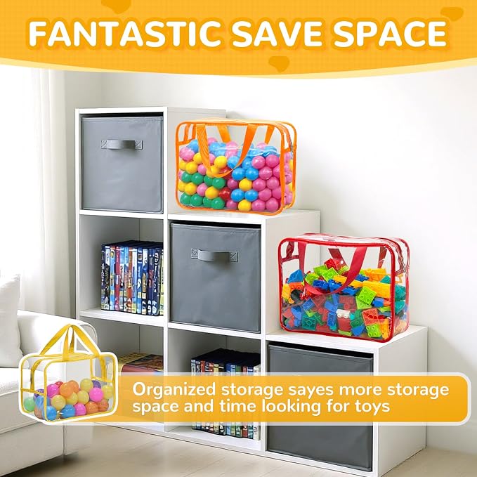 8 Packs 8 Colors Large Toy Storage Bags - Image 5