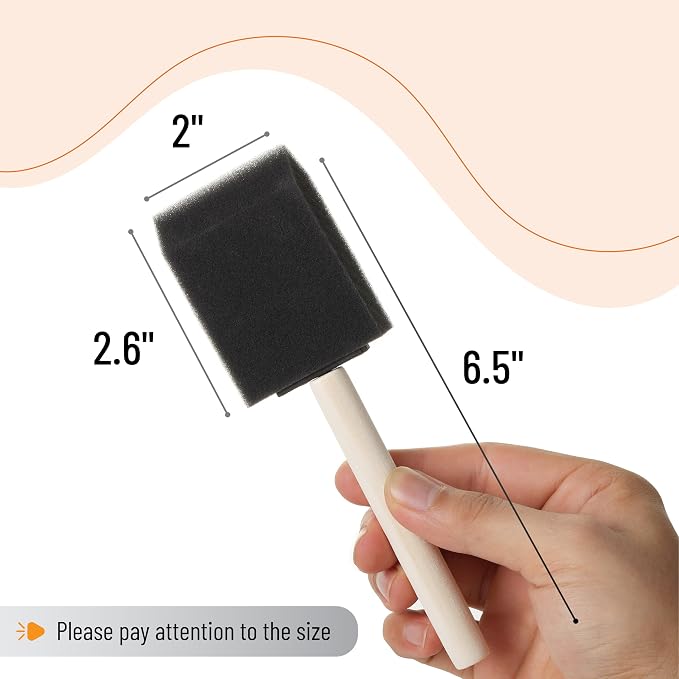 Bates Foam Paint Brushes, 100 Pack - Image 3