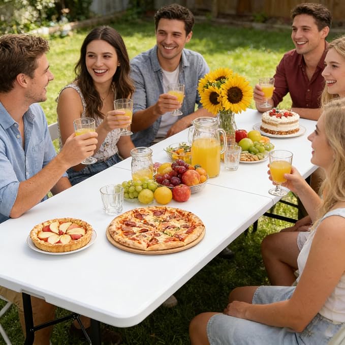 SUPER DEAL 8FT Folding Picnic Table - Image 2