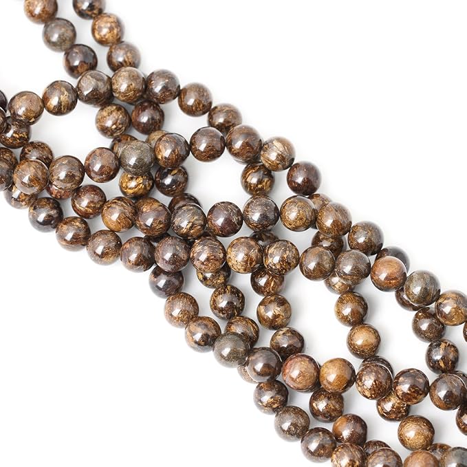 35PCS 10mm Natural Bronzite Gemstone Round Loose Beads - Image 4