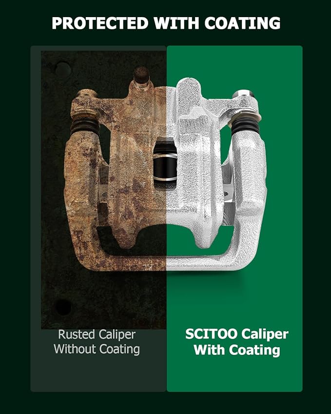 SCITOO Rear Left Brake Caliper With Bracket 19-B2589 Compatible For Acura CL 2001-2003 For Acura TL 1999-2008 For Honda Element 2003-2011