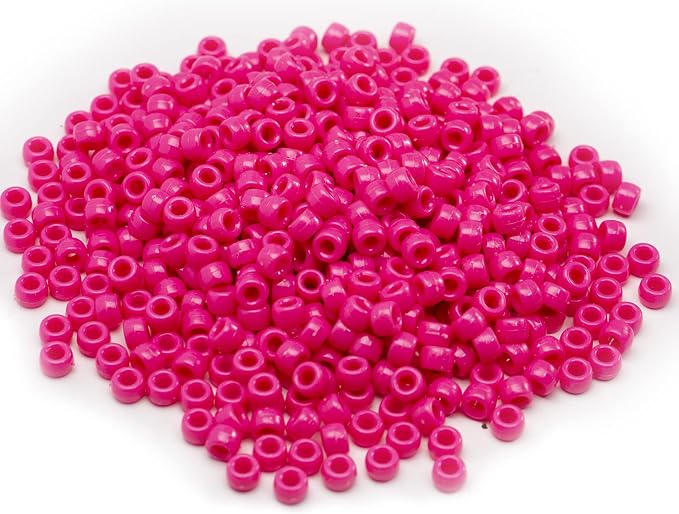 Gxueshan 1000 Pcs Acrylic Rose Red Pony Beads 6x9mm Bulk - Image 3