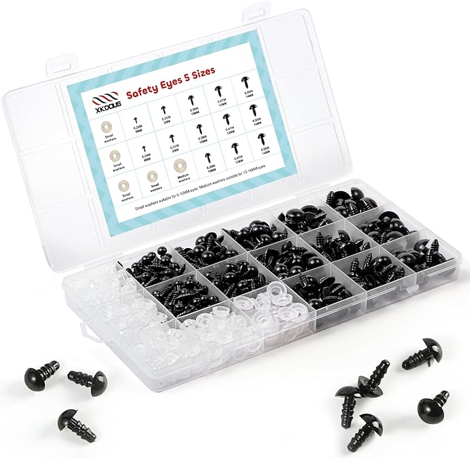 XKDOUS 508Pcs 6-14 mm, 5 Sizes Safety Eyes - Image 6