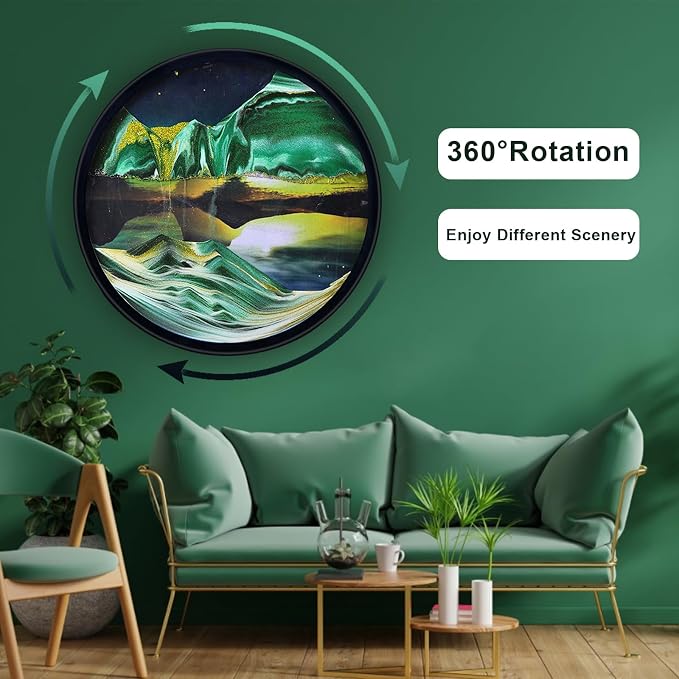 24" Moving Sand Art, 3D Sand Art Pictures Deep Sea Sandscape Living Room - Image 2