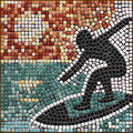 Get Creative with Our Adult Mosaic Hobby Kit, A 7-inch Square Shape Surfer by ALEA+Mosaic