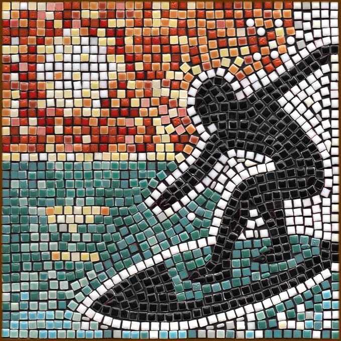 Get Creative with Our Adult Mosaic Hobby Kit, A 7-inch Square Shape Surfer by ALEA+Mosaic