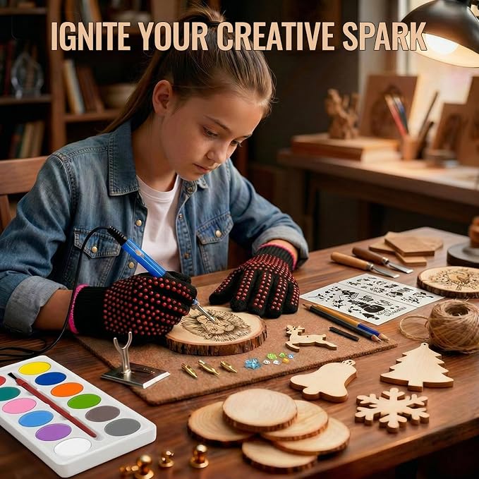 ACRSIKR Wood Burning Kit for Beginner, Cool Toy Craft Gift Ideas for Adult Wood - Image 2