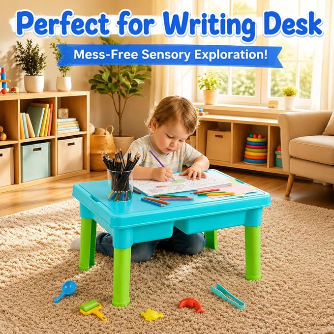 Carolart Ocean Sensory Table, Sand Table, Standing Sensory Bin | Activity Table - Image 7