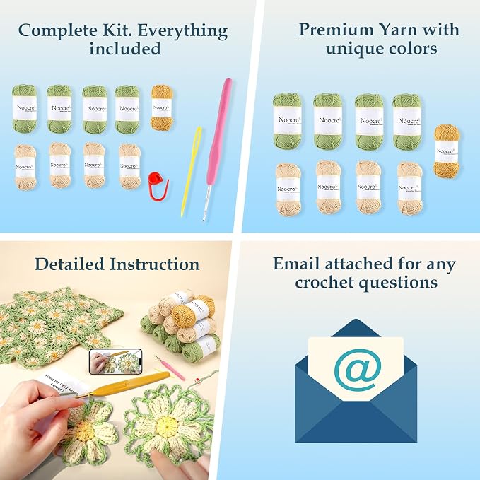 Noocro Crochet Kit for Intermediate or Advanced Levels, Complete Craft Kit for - Image 4