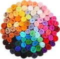 Mayboos 96 Pcs Needle Felting Wool, 48 Colors Wool Roving Yarn, Fiber Wool by Mayboos
