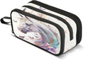 White Horse Butterflies Pencil Case Box Boys Girls Large Pencil Pouch by BOENLE-WELCOMEYOURCOMING
