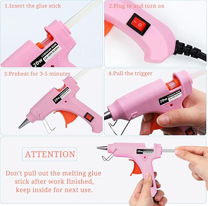 Mini Hot Glue Gun 8 Pack for Crafts - Image 3