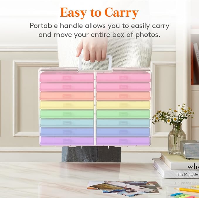 Lifewit 16 Pcs Photo Storage Box, Photo Albums 4x6 Pictures, Acid-Free - Image 8
