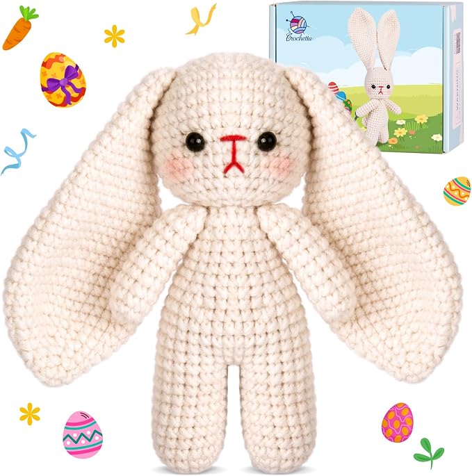 Crochetta Crochet Kit for Beginners, Crochet Starter Kit w Step-by-Step Video by Crochetta