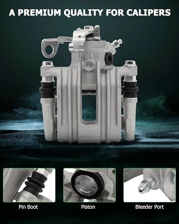 SCITOO Rear Right Brake Caliper With Bracket 19B2570 Compatible For Audi 1999-2006 For Volkswagen 2000-2010