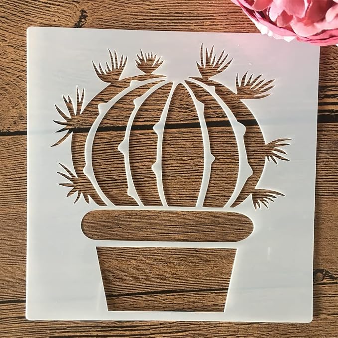 TIAMECH 8 Pcs Reusable Succulent Plants Cactus Stencils - Image 8