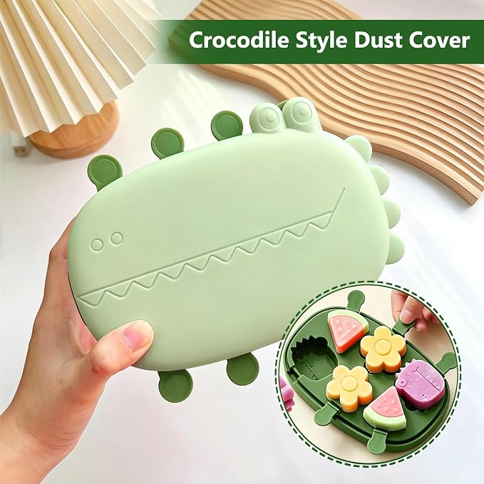2 Pack Silicone Popsicle Mold, Fun Shaped Dinosaur Popsicle Silicone Molds - Image 3