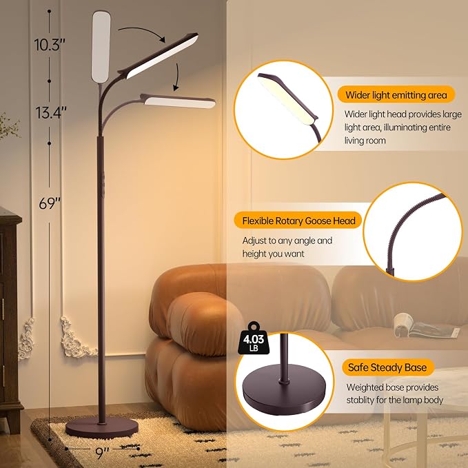 Aisutha LED Floor Lamp, 18W Super Bright Floor Lamp - Image 4