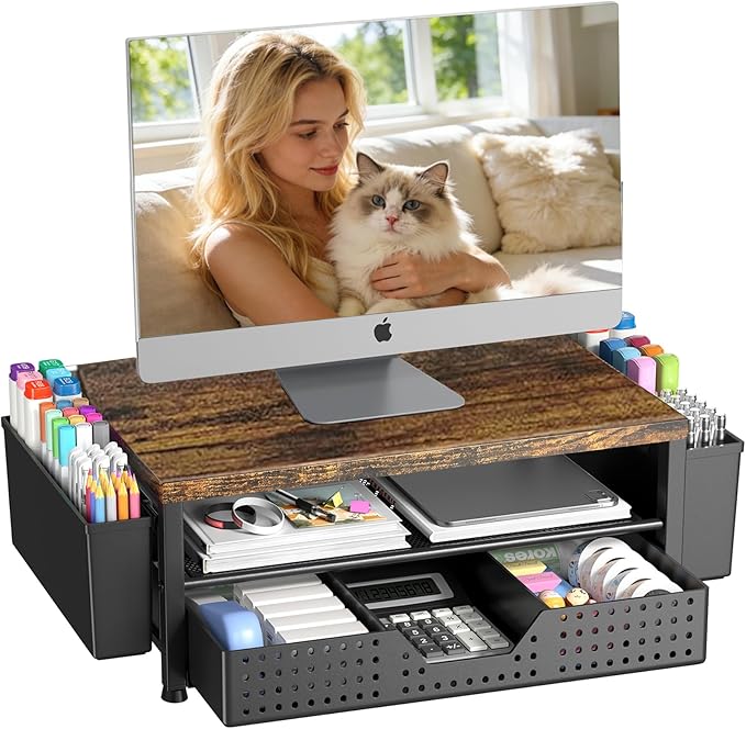 OPNICE Desk Organizers and Accessories, Computer Monitor Stand Riser by OPNICE