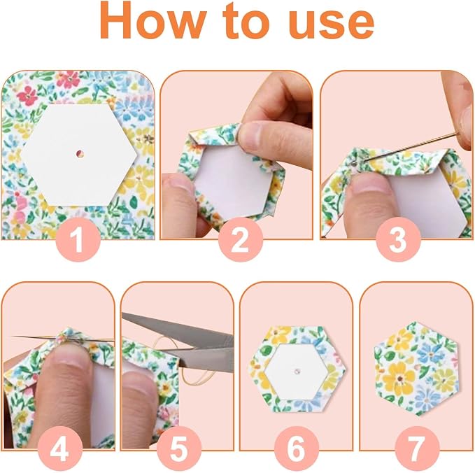 480 PCS 1" Piecing Paper for Quilting, Hexagon Quilting Templates | for DIY - Image 8