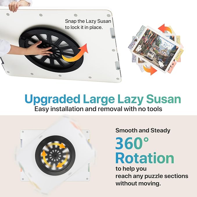 Playboda 1500 Pieces Rotating Plastic Puzzle Board - Image 5