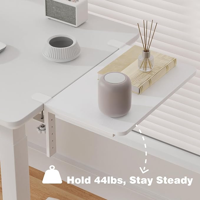 Desk Extender, 15-inch Clamp-On Desk Shelf, Height-Adjustable Desktop Shelf - Image 5