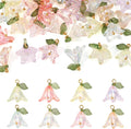 Cheriswelry 32Pcs Acrylic Flower Pendants Lily Floral Plastic Dangle Charms by Cheriswelry