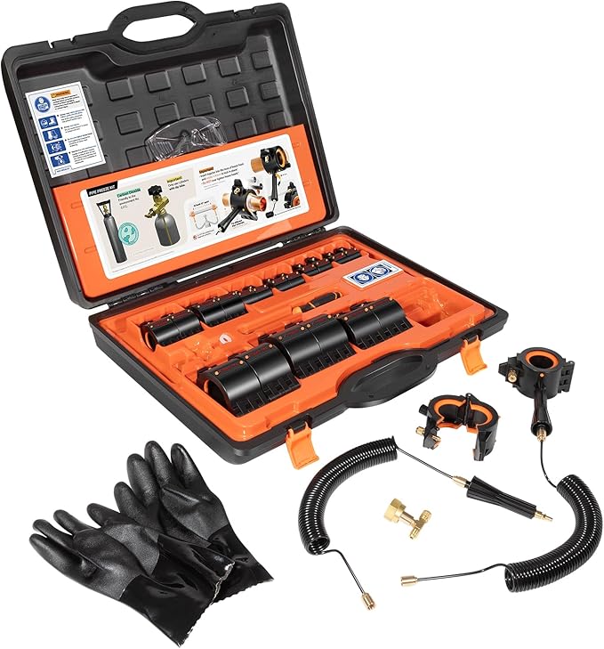CST2 General Pipe Freeze Kit, Tube Wire Plumbing Freezing, Freezes Pipes From 1/8 Inch to 2 Inch, Water Line Repair Tool Kit, Replacement For Cold Shot Pipe Freeze Kit