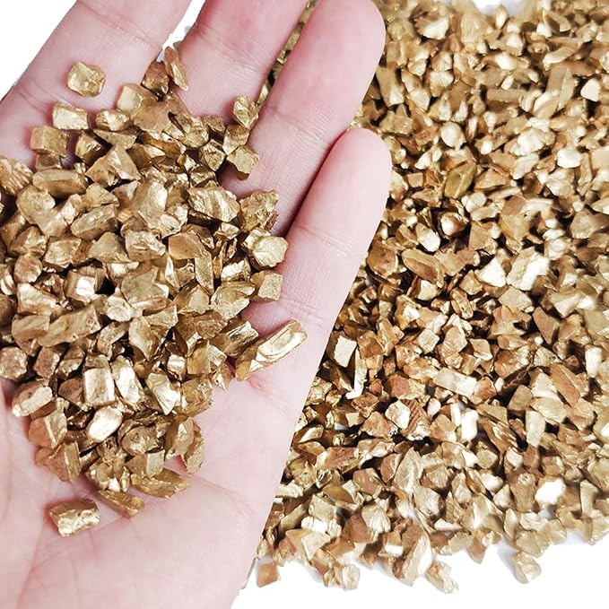 HappyFiller 0.81 LB Golden Nuggets Crushed Glass by HappyFiller